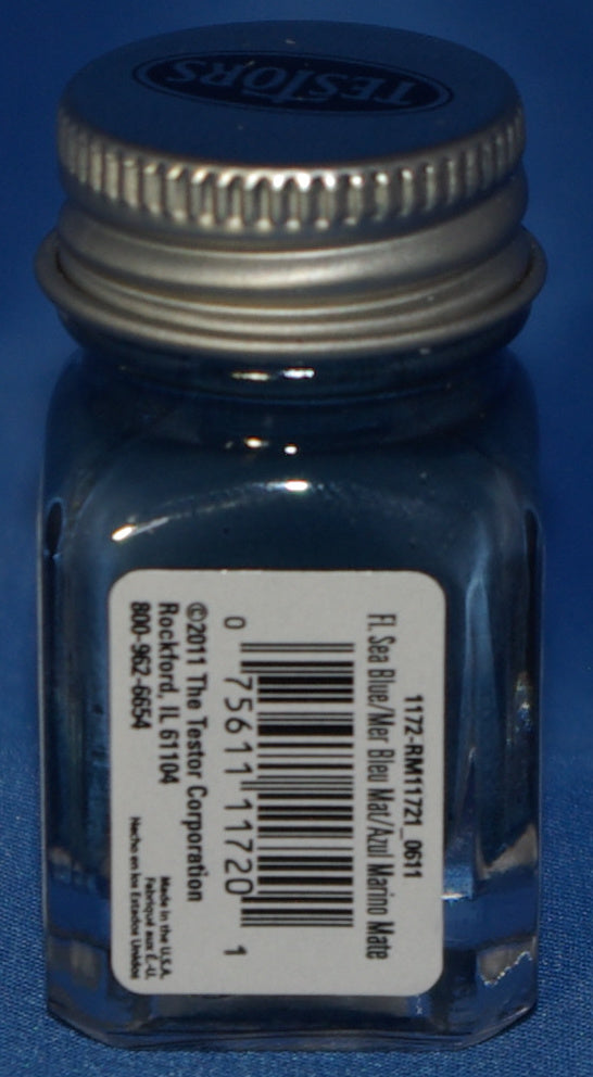 Testors 1/4 oz Paint Flat Sea Blue