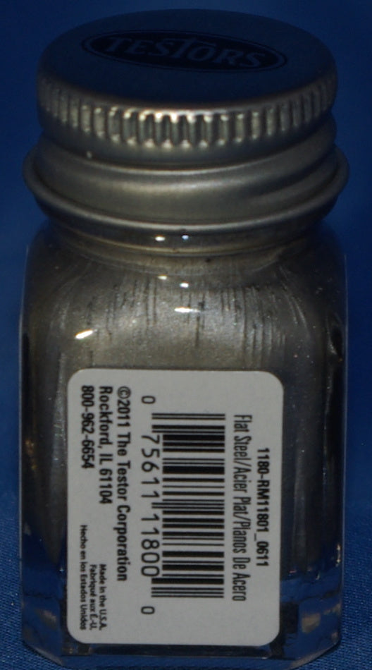 Testors 1/4 oz Paint Flat Steel