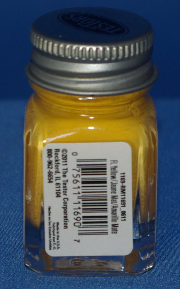 Testors 1/4 oz Paint Flat Yellow