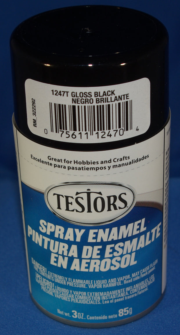 Testors 3oz Spray Enamel Gloss Black