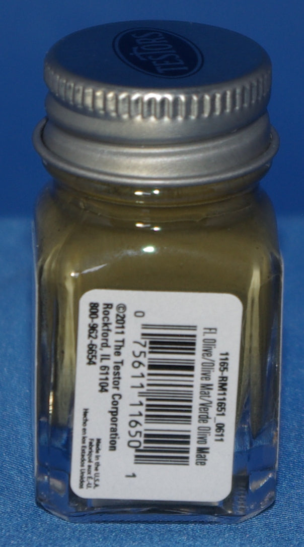 Testors 1/4 oz Paint Flat Olive