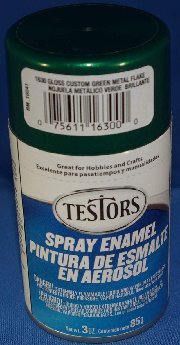 Testors 3oz Spray Enamel Gloss Green Metal Flake