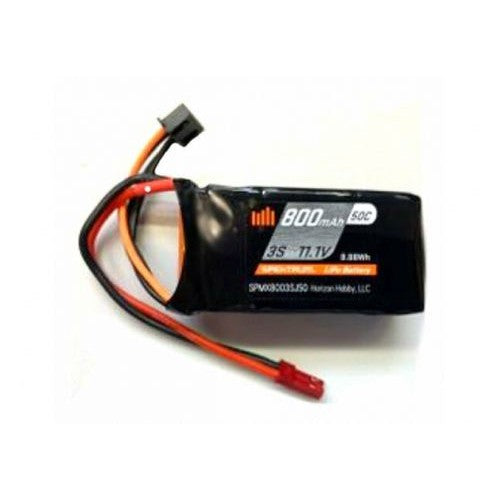 800mAh 3S 11.1V 50C LiPO, 18AWG JST