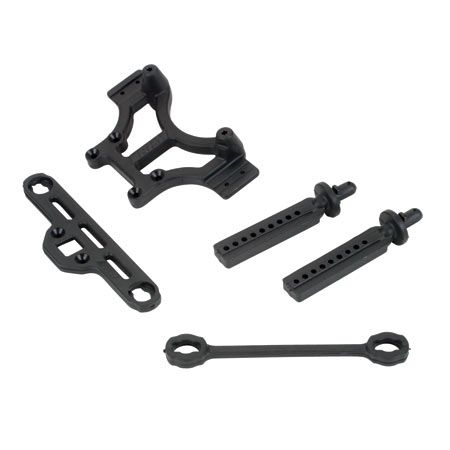 Super Tough Body Mounts & Shock Tower Black