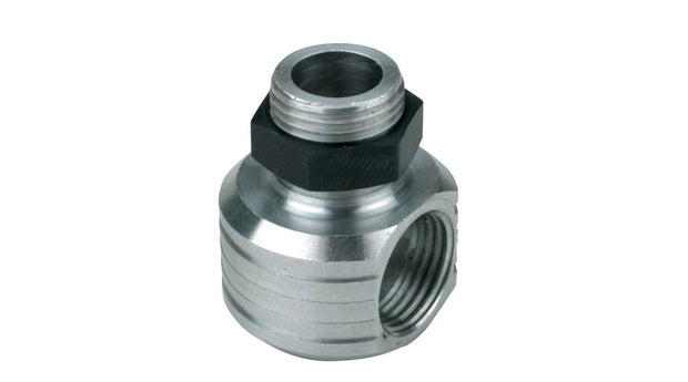Muffler right angle adapter w/ nut #50-80A