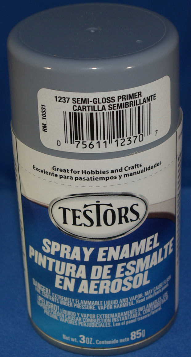 Testors 3oz Spray Enamel Semi Gloss Primer