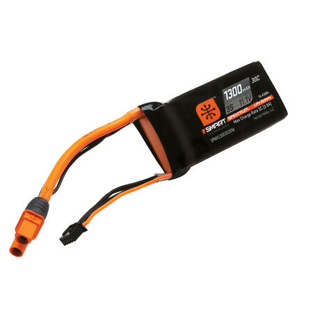 11.1V 1300mAh 3S 30C Smart LiPo Battery: IC3