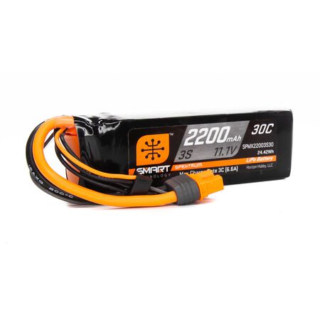 11.1V 2200mAh 3S 30C Smart LiPo Battery: IC3