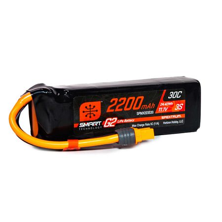 11.1V 2200mAh 3S 30C Smart LiPo G2: IC3