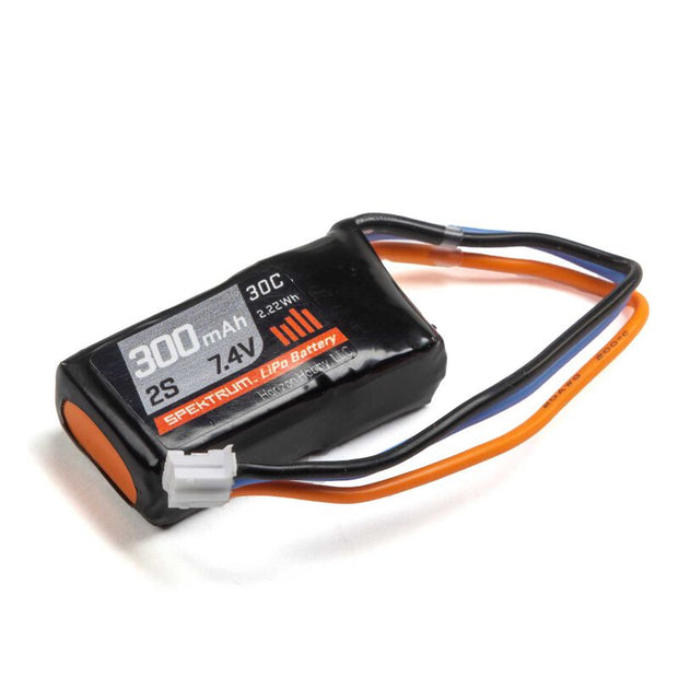 7.4V 300mAh 2S 30C LiPo Battery: PH