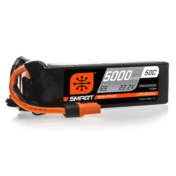 22.2V 5000mAh 6S 50C Smart LiPo Battery: IC5