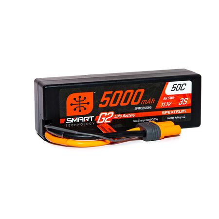 14.8V 5000mAh 4S 50C Smart Hardcase LiPo Battery: IC5