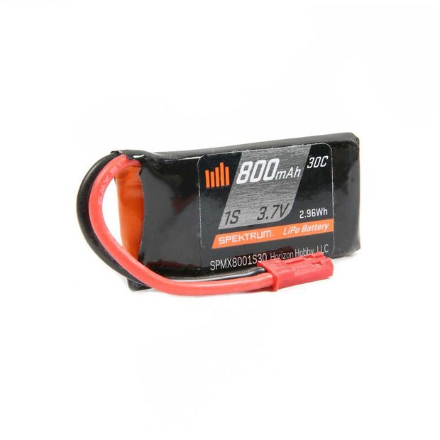 800mAh 1S 3.7V 30C LiPo Battery; JST