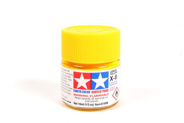 Tamiya Acrylic Paint 1/3oz. Lemon Yellow X8