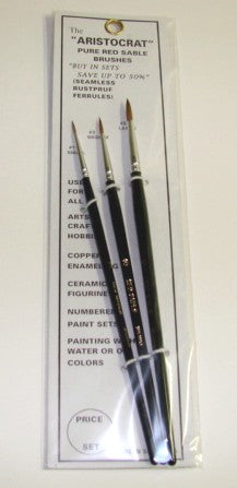 The "Aristocrat" Pure Red Sable Brushes