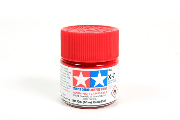 Tamiya Acrylic Paint 1/3oz. Red X7