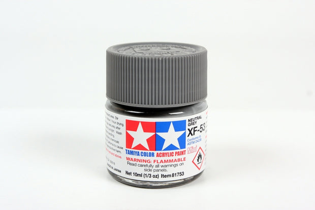 Tamiya Acrylic Paint 1/3oz. Neutral Grey XF53