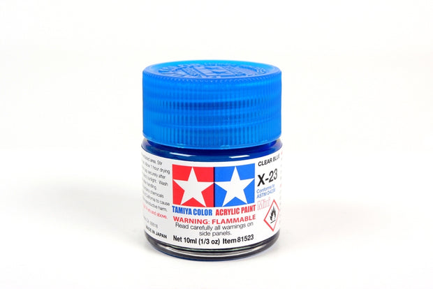 Tamiya Acrylic Paint 1/3oz. Clear Blue X23