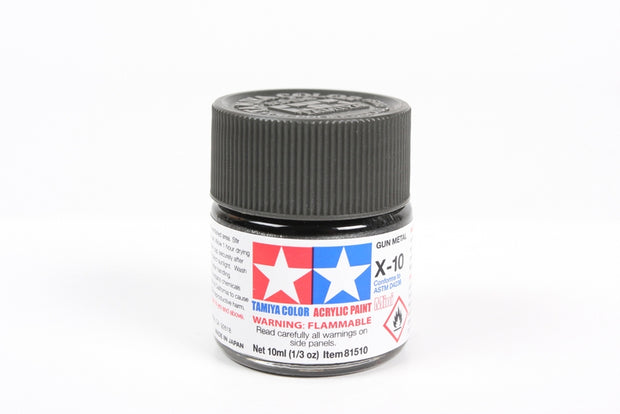 Tamiya Acrylic Paint 1/3oz. Gun Metal X10