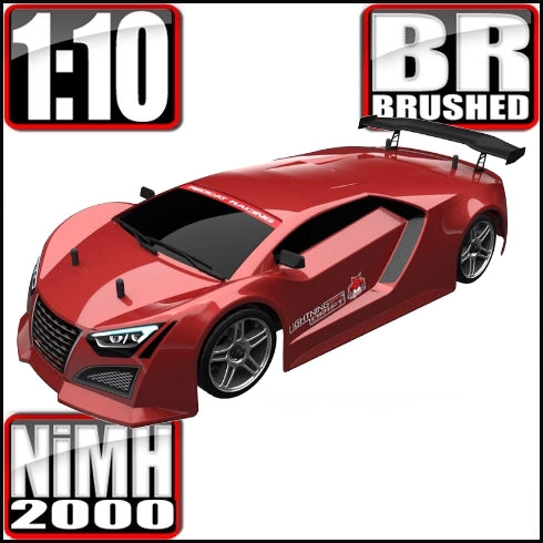 LIGHTNING EPX DRIFT 1/10 SCALE ON ROAD CAR (Metallic Red)