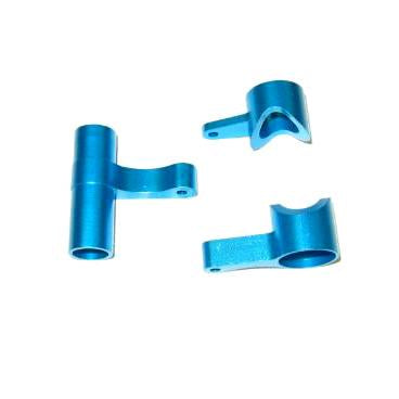 Blue aluminum servo saver and bell crank