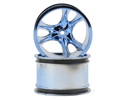 RPM Monster Clawz Monster Truck Wheel (2) (StableMaxx) (Blue Chrome) 14mm Hex