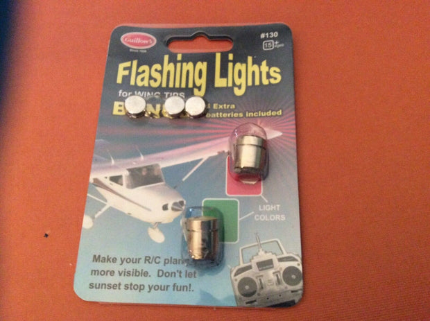 Batteries Flashing Wing Tip Lights