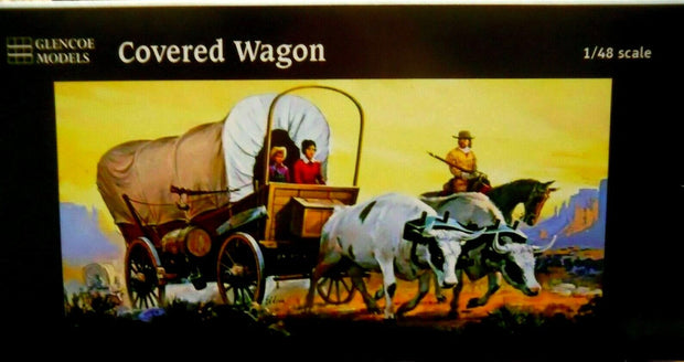 Old West Covered Wagon Diorama plastic model kit 1/48