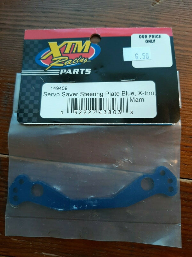 Servo Saver Steering Plate Blue XTRM, Mammoth