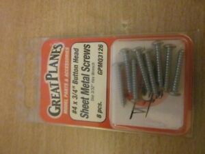 4x3/4" Button Head sheet metal screws