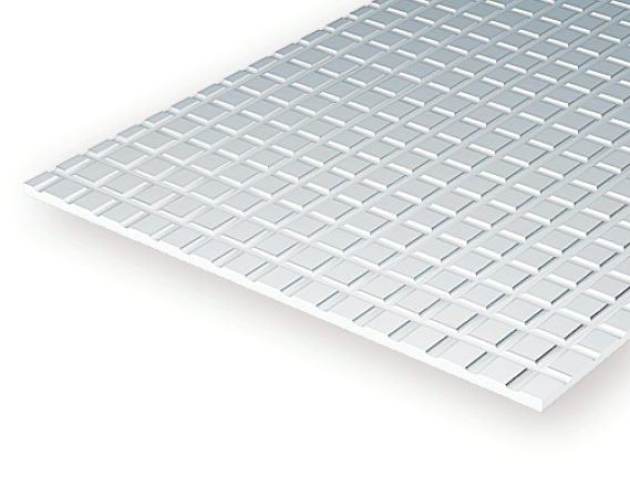 Styrene Sheet Sidewalk 3/16" 6"X12" (1 per pack)