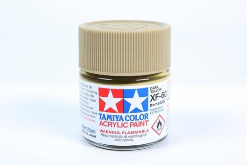 Tamiya Acrylic Paint 23ml Dark Yellow XF-60