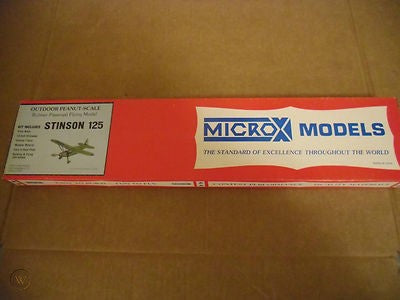 STINSON 125 PEANUT SCALE BALSA WOOD MODEL AIRPLANE KIT