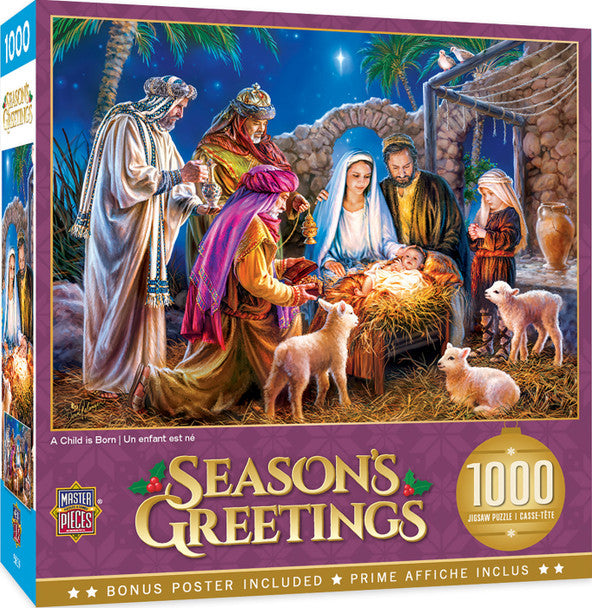 Christmas - A Child is Born 1000 Piece Puzzle